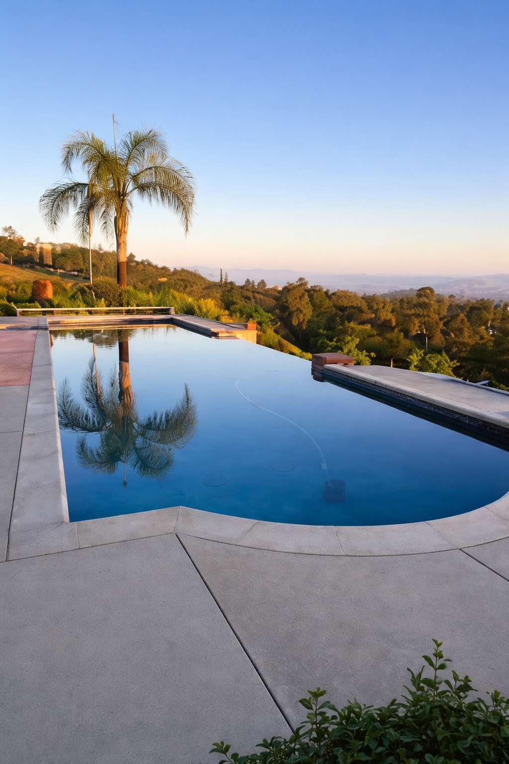 Home Golden hour at the infinity pool