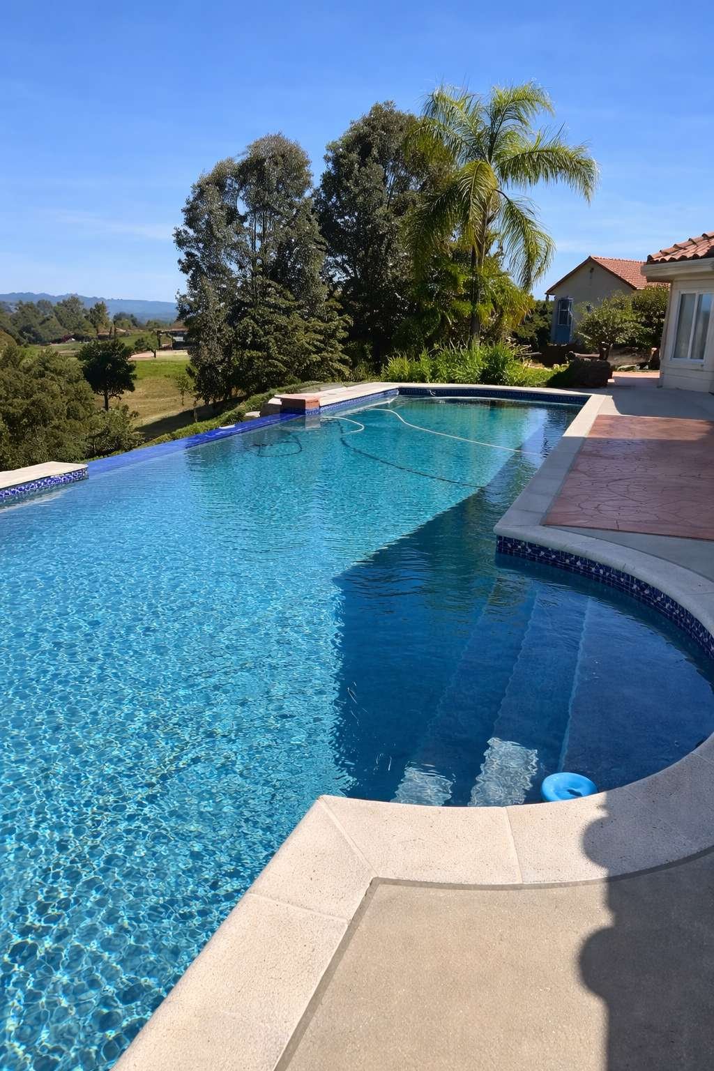Home Luxurious infinity pool with lush view